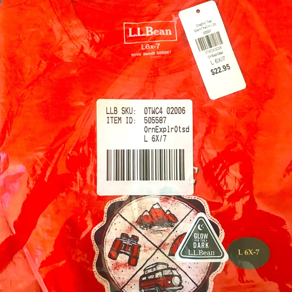 NWT L.L. Bean Glow in the Dark Tee